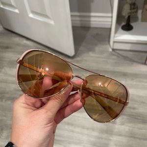 Rose Gold Michael Kors aviator sunglasses